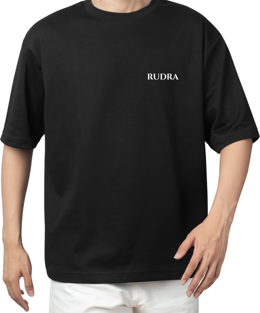 RUDRA Oversized Tee – Minimal Power Statement | Streetwear